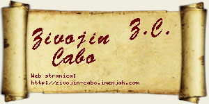 Živojin Cabo vizit kartica